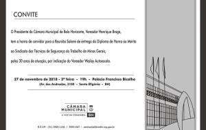 DIPLOMA DE HONRA AO MÉRITO AO SINTEST/MG