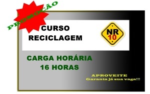 PROMOÇÃO - CURSO NR-10-RECICLAGEM INSCREVA-SE!