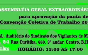 SINTEST MG realiza Assembléia sobre Convenção Coletiva de Trabalho