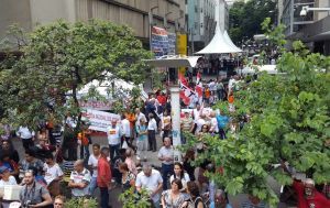 Centrais sindicais se manifestam contra reforma da Previdência Social em Belo Horizon