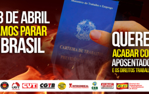 SINTEST - MG convoca todos para o Dia D contra a Reforma da Previdência